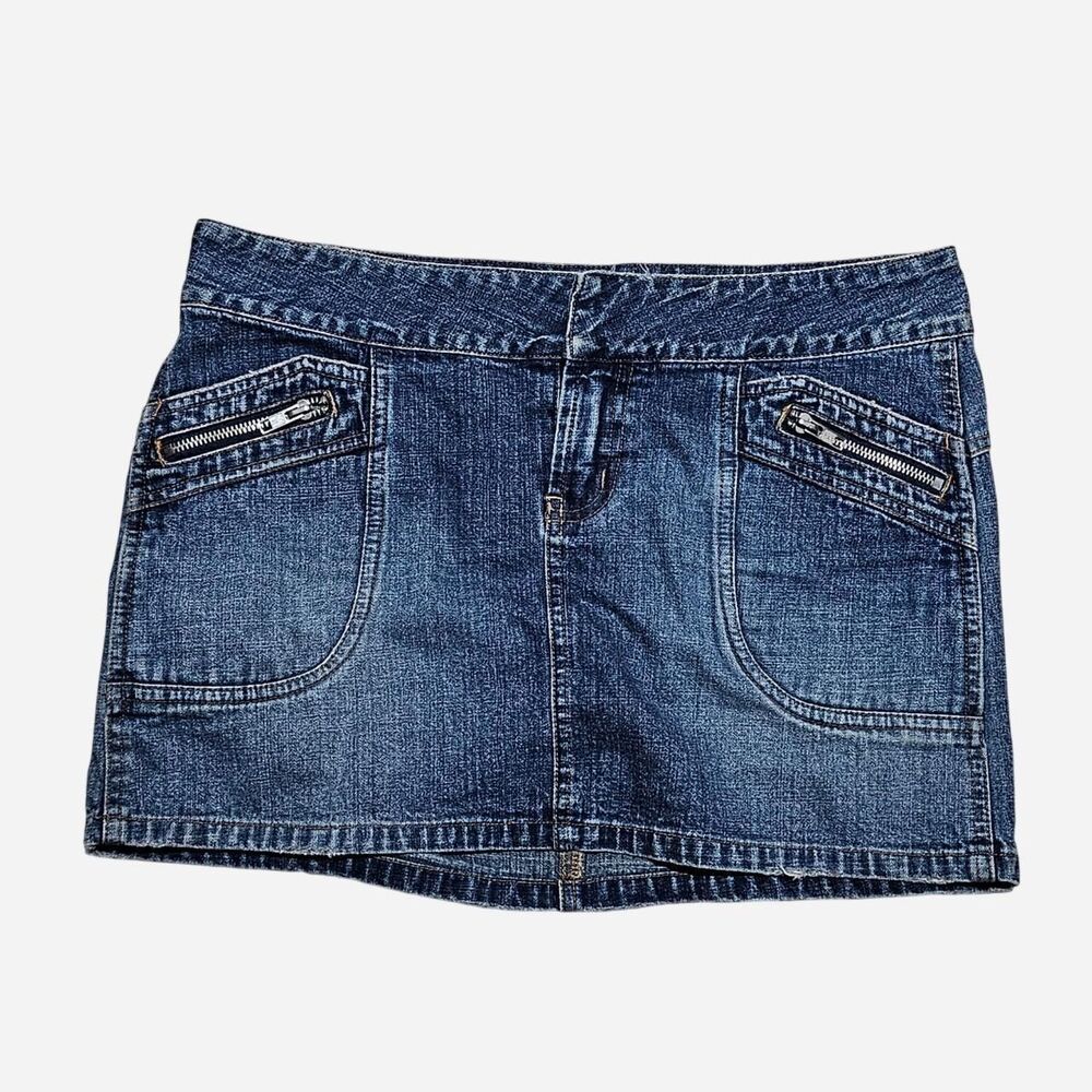 y2k grunge mcbling denim mini skirt